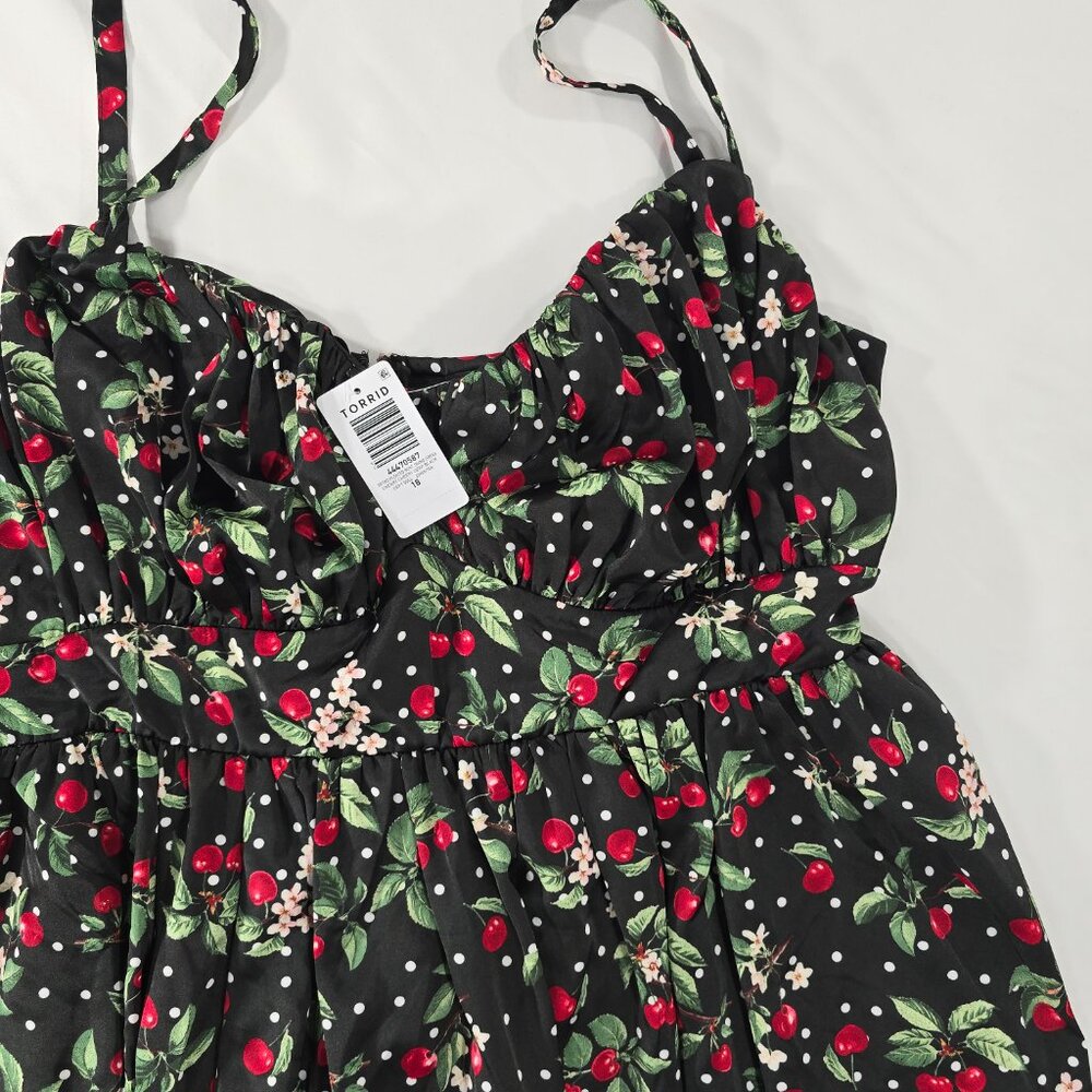 torrid Black Cherry Print Midi Dress - Picture 8 of 9
